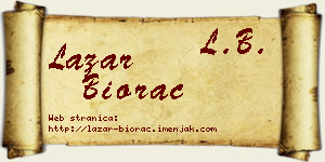 Lazar Biorac vizit kartica